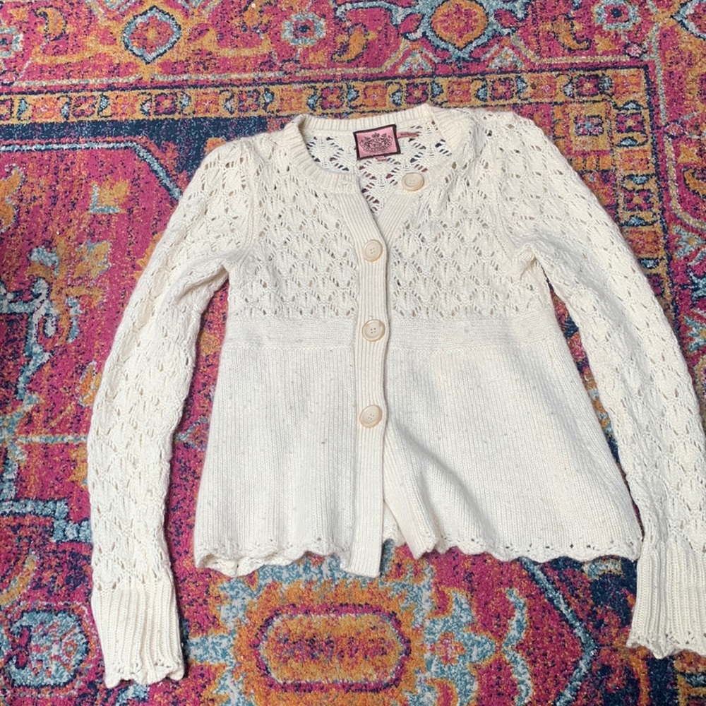 Vintage Juicy Couture Knit Cardigan Sweater!!